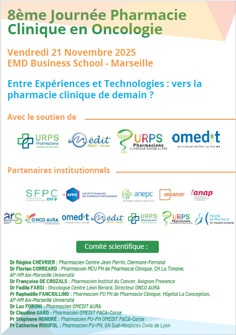 8ème Journée Pharmacie Clinique en Oncologie
